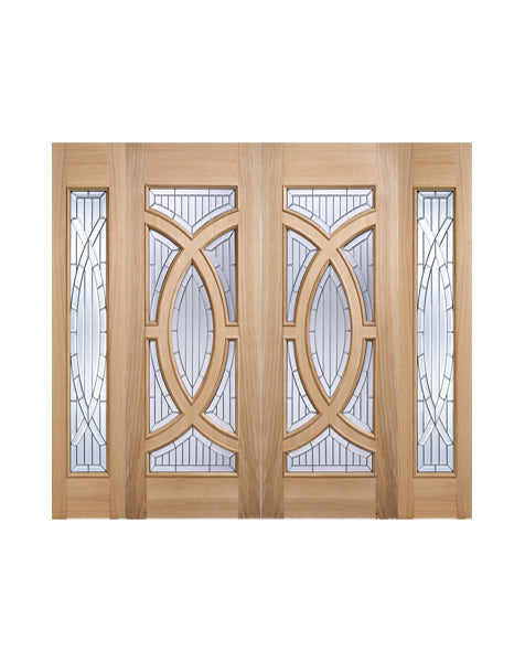Oak Majestic Sidelight Glazed 1L EXTERNAL