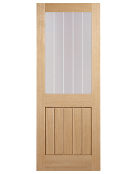 Mexicano Unfinished Oak Clear Glazed Half Light