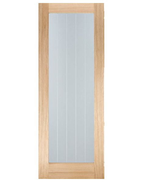 Mexicano Unfinished Oak Pattern 10 Clear Glazed FD30 Fire Door