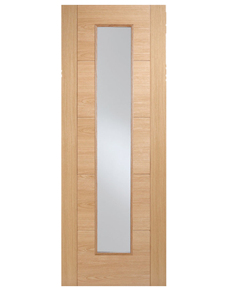 Vancouver Fully Finished Oak Long Light Clear Glazed 1L FD30 Fire Door🔥