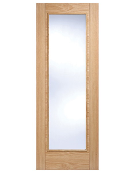 Vancouver Fully Finished Oak Pattern 10 Clear Glazed 1L FD30 Fire Door🔥