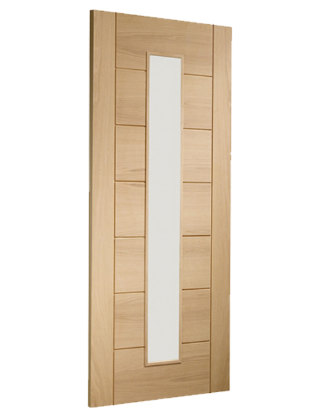 Palermo Original 1 Light Unfinished Oak Door with Clear Glass