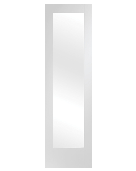 Pattern 10 Internal White Primed Door with Clear Glass