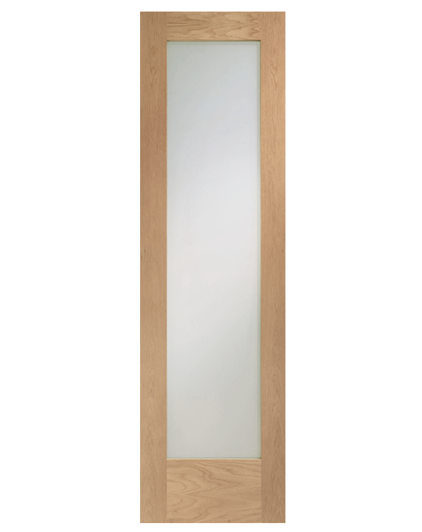 Pattern 10 Fully Finished Internal Oak Door with Clear Glass