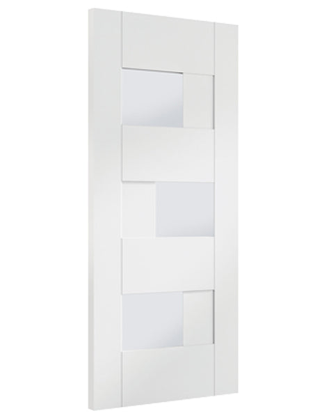 Perugia Fully Finished White Door with Clear Glass