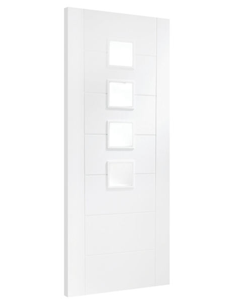 Palermo White Primed Door with Obscure Glass