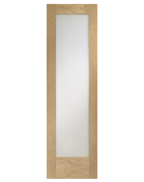 Pattern 10 Unfinished Oak Door with Clear Glass
