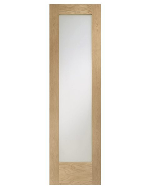 Pattern 10 Unfinished Oak with Clear Glass FD30 Fire Door🔥