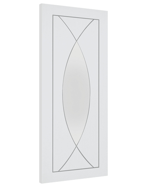 Pesaro White Primed Door with Clear Glass