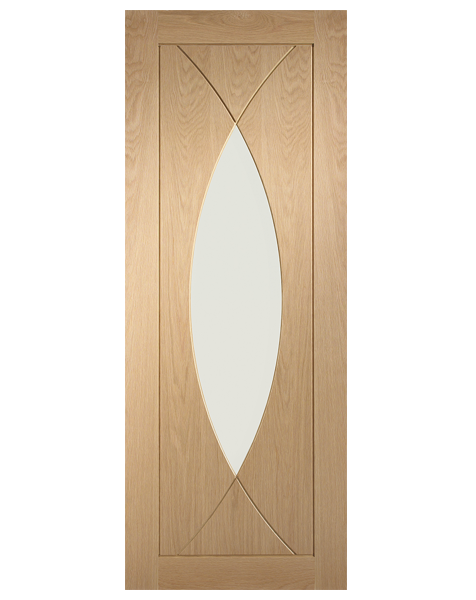 Pesaro Fully Finished Oak Door with Clear Glass