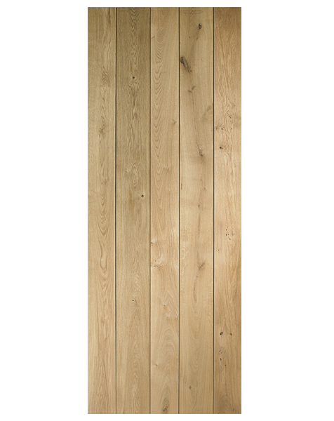 Rustic Unfinished Oak Ledged Door