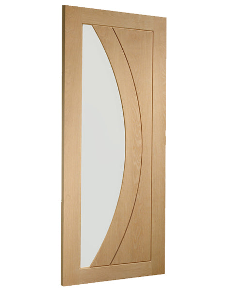 Salerno Internal Unfinished Oak Door with Clear Glass