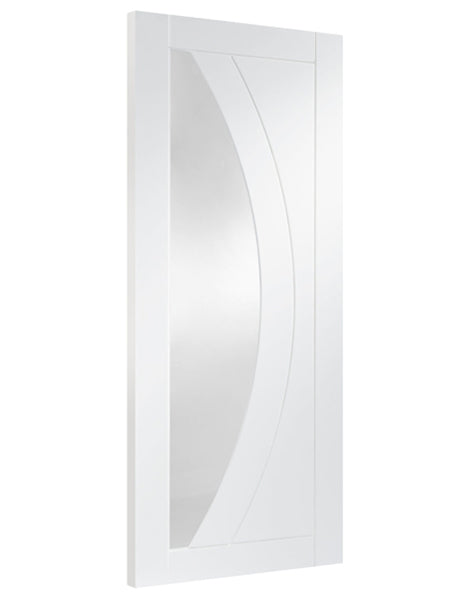 Salerno Internal White Primed FD30 Fire Door with Clear Glass🔥