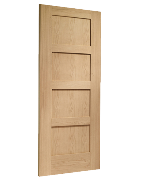 Shaker 4 Panel Unfinished Oak FD30 Fire Door🔥