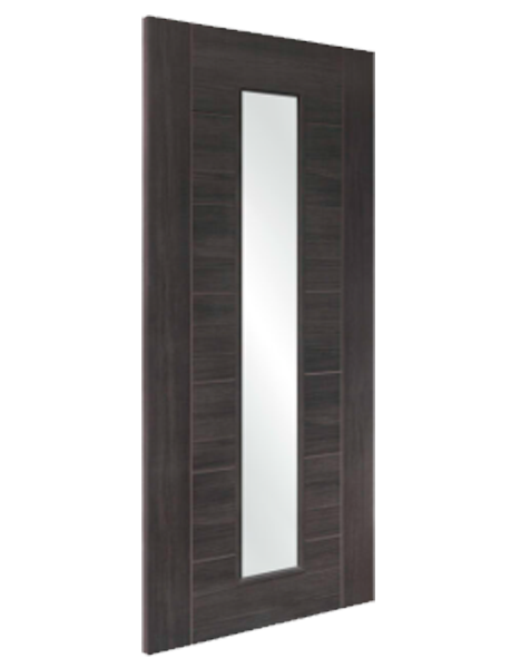 Palermo Umber Grey Laminate with Clear Glass