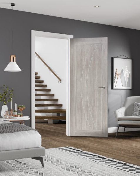White Grey Laminate Salerno Door