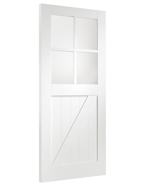 Cottage White Primed with Clear Glass