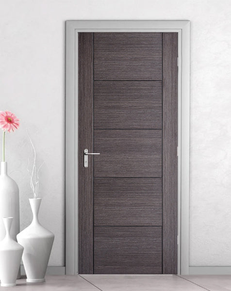 Vancouver 5P Fully Finished Ash Grey FD30 Fire Door🔥