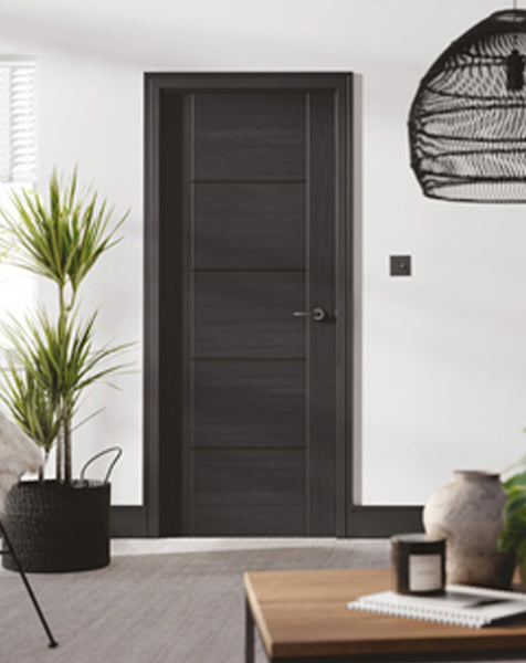 Vancouver 5P Fully Finished Charcoal Black FD30 Fire Door🔥