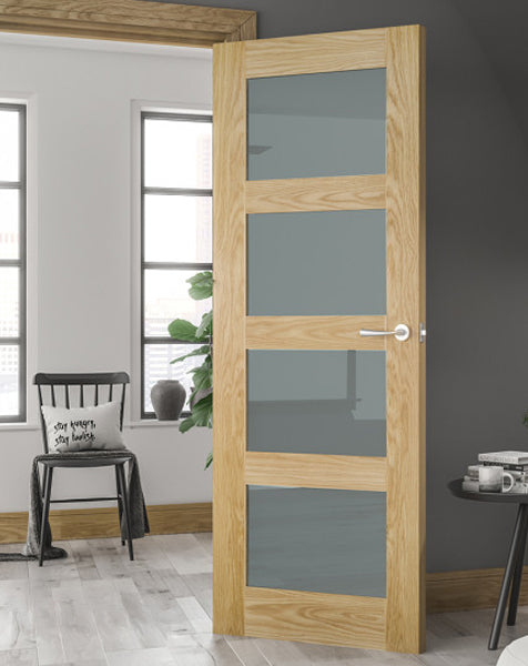Coventry Fully Finished Oak Frosted Glazed