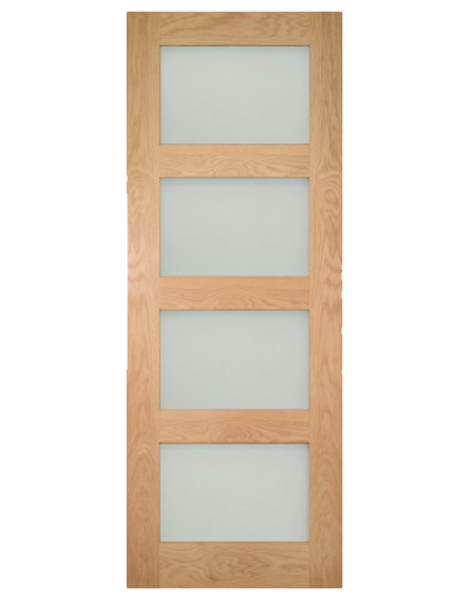 Coventry Fully Finished Oak Frosted Glazed