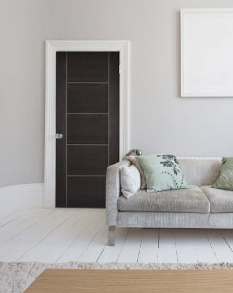 Vancouver 5P Fully Finished Laminated Dark Grey FD30 Fire Door🔥