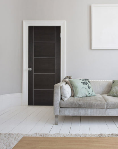 Vancouver 5P Fully Finished Laminated Dark Grey FD30 Fire Door🔥
