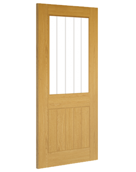 Ely Fully Finished Oak 2 Panel Glazed