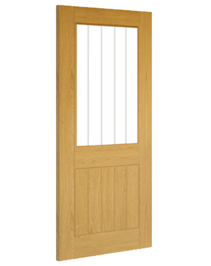 Ely Fully Finished Oak 2 Panel Glazed