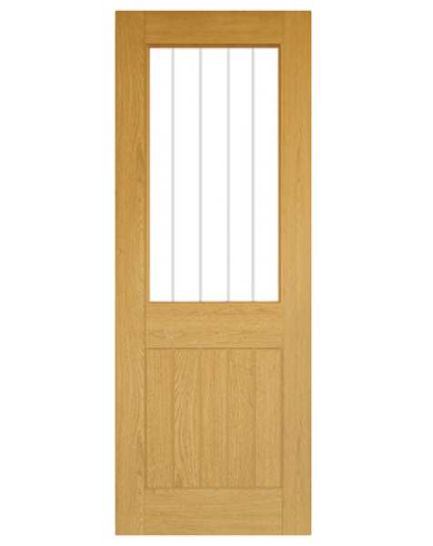 Ely Fully Finished Oak 2 Panel Glazed