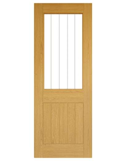 Ely Fully Finished Oak 2 Panel Glazed