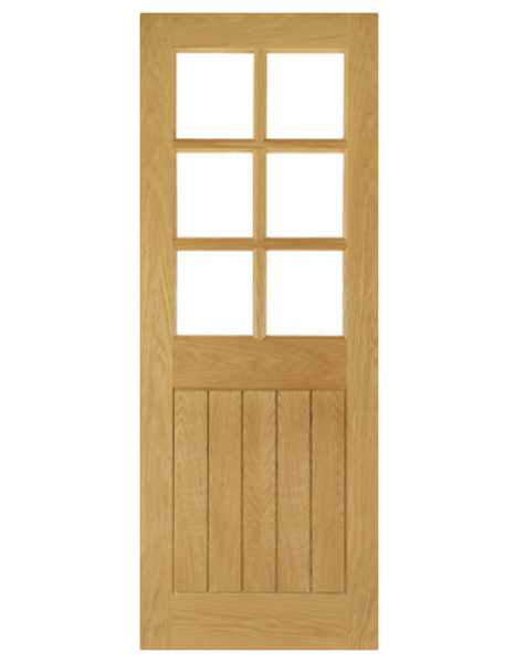 Ely Unfinished Oak Bevelled Glazed (6L)