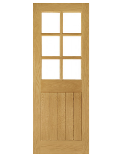Ely Unfinished Oak Bevelled Glazed (6L)