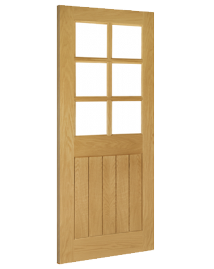 Ely Unfinished Oak Bevelled Glazed (6L)