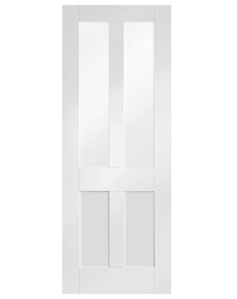 Malton Shaker Internal White Primed Door with Clear Glass