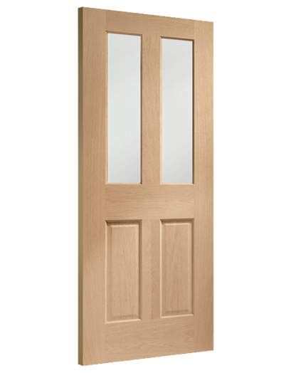 Malton Internal Oak Fire Door with Clear Glass