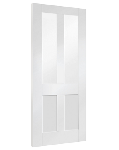 Malton Shaker Internal White Primed Door with Clear Glass