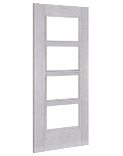 Montreal Fully Finished Light Grey Ash Glazed FD30 Fire Door 🔥