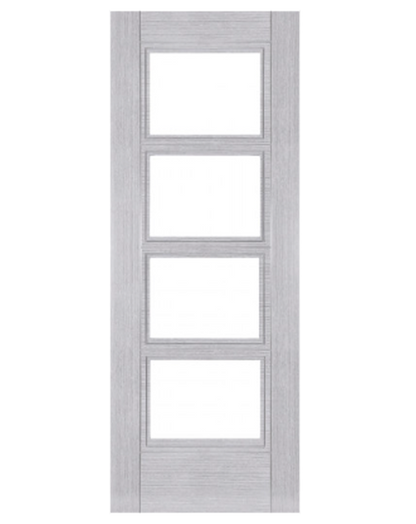 Montreal Fully Finished Light Grey Ash Glazed FD30 Fire Door 🔥