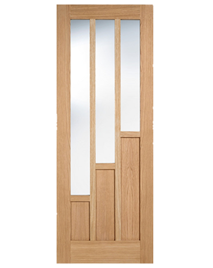 Coventry Unfinished Oak Clear Glazed 3L