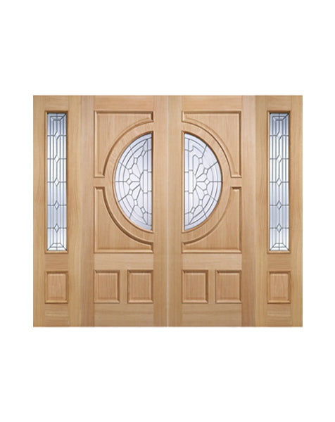Empress Sidelight Glazed 1L Unfinished Oak EXTERNAL