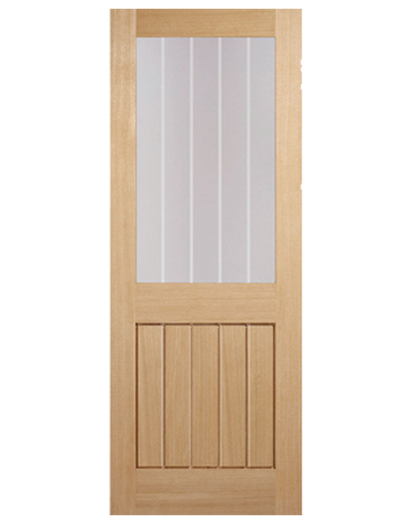 Mexicano Fully Finished Oak Clear Glazed Half Light
