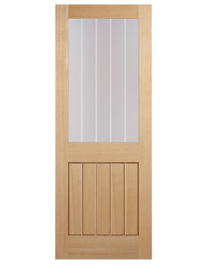 Mexicano Unfinished Oak Glazed Half Light FD30 Fire Door🔥