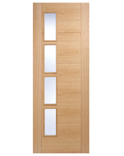 Vancouver Fully Finished Oak Glazed 4L Clear Glazed Offset