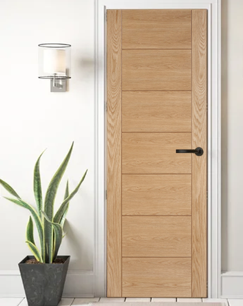 Hampshire Unfinished Oak FD30 Fire Door