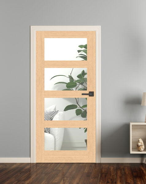 Shaker Unfinished Oak Clear Glazed 4L