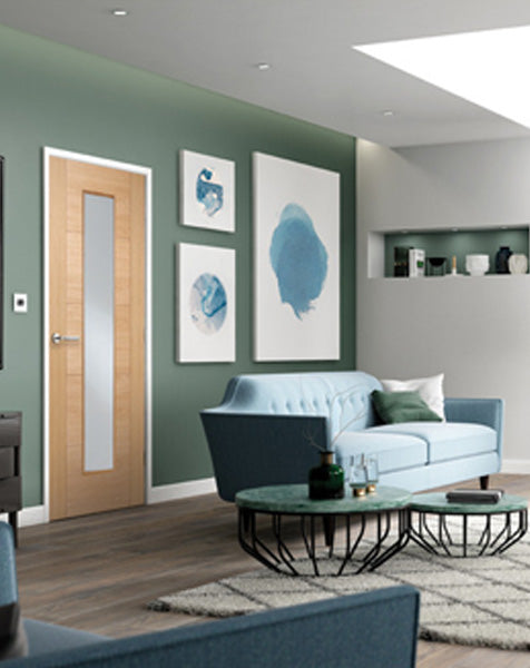 Vancouver Fully Finished Oak Long Light Clear Glazed 1L