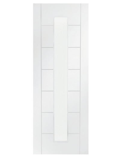 Palermo 1 Light White Primed Door with Clear Glass