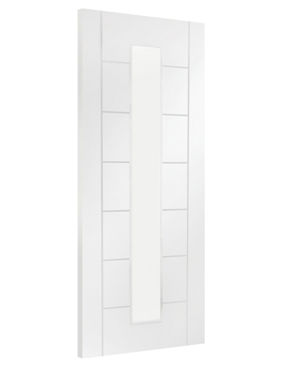 Palermo 1 Light White Primed Door with Clear Glass