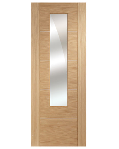 Portici Pre-Finished Oak Door with Mirror Panel